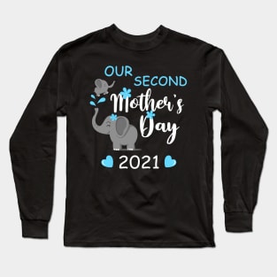 Our Second Mother's Day 2021 Shirt 2nd Mother's Day Mom and Baby Matching Long Sleeve T-Shirt